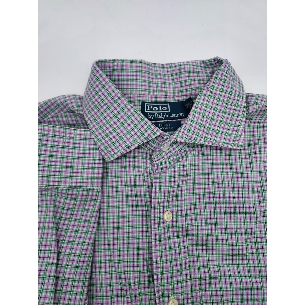 Polo by Ralph Lauren XL Regent Classic Fit Plaid Dress Shirt Mens
